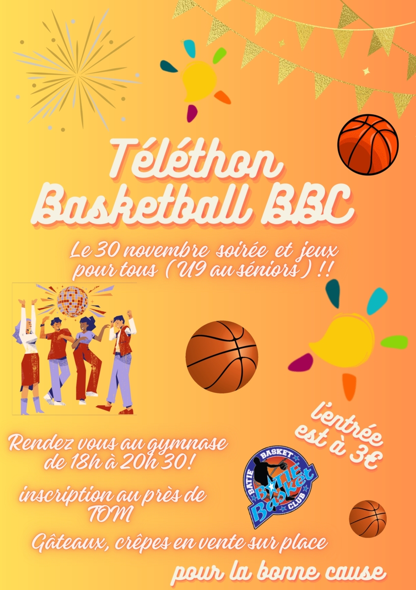 Le Batie Basket soutient le TELETHON 2024