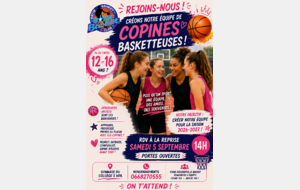 Jeunes filles, vous avez 12 à 16 ans, venez créer votre équipe de copines à la rentrée